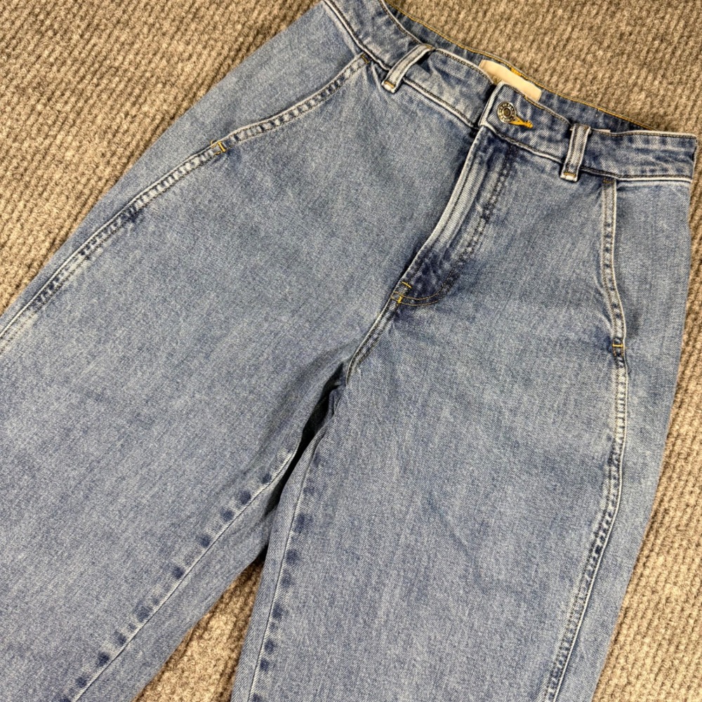 Everlane The Utility Barrel Jean 26R Medium Blue High Rise Curved Leg Denim